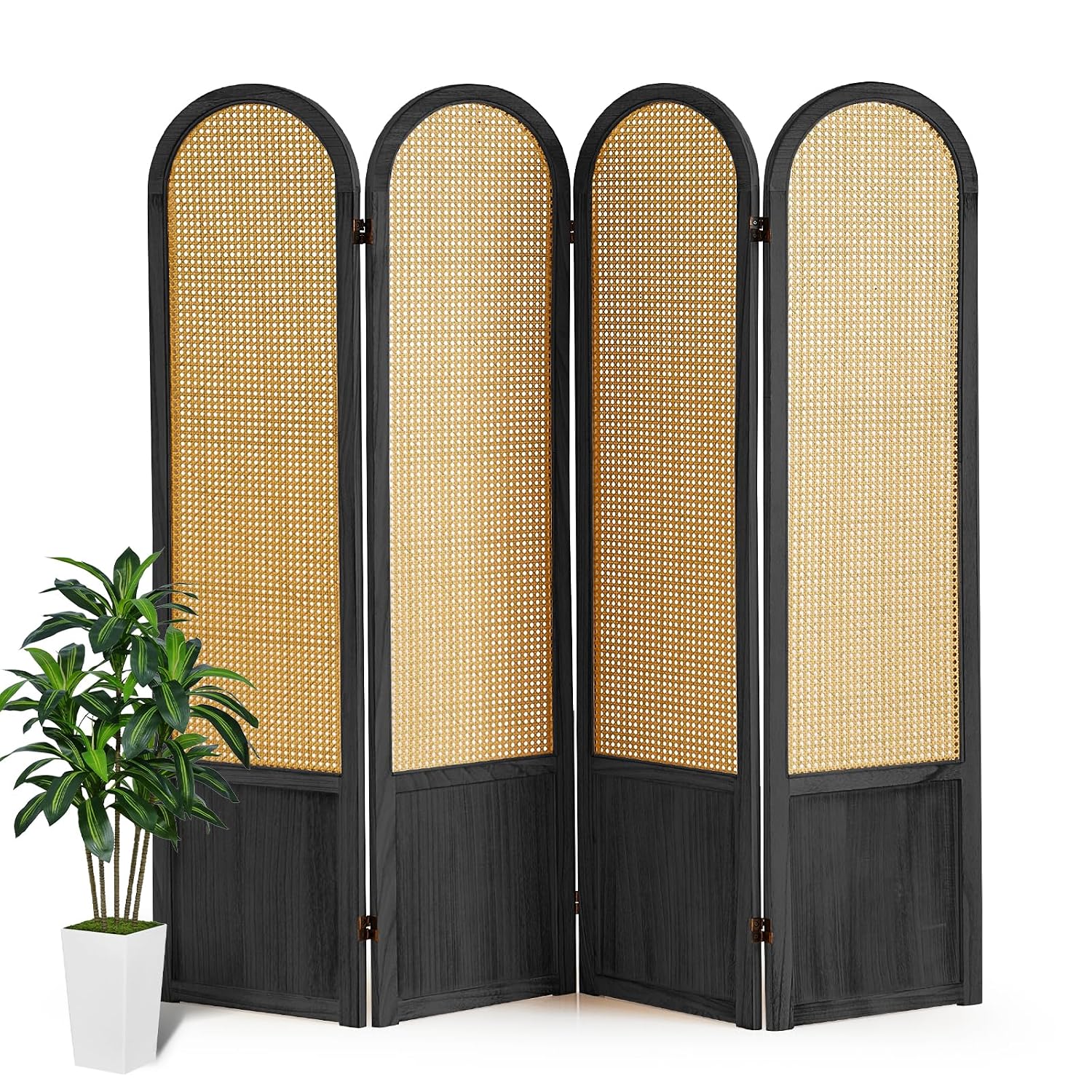 Partition Screen Divider - Separador de ambientes plegable de ratán