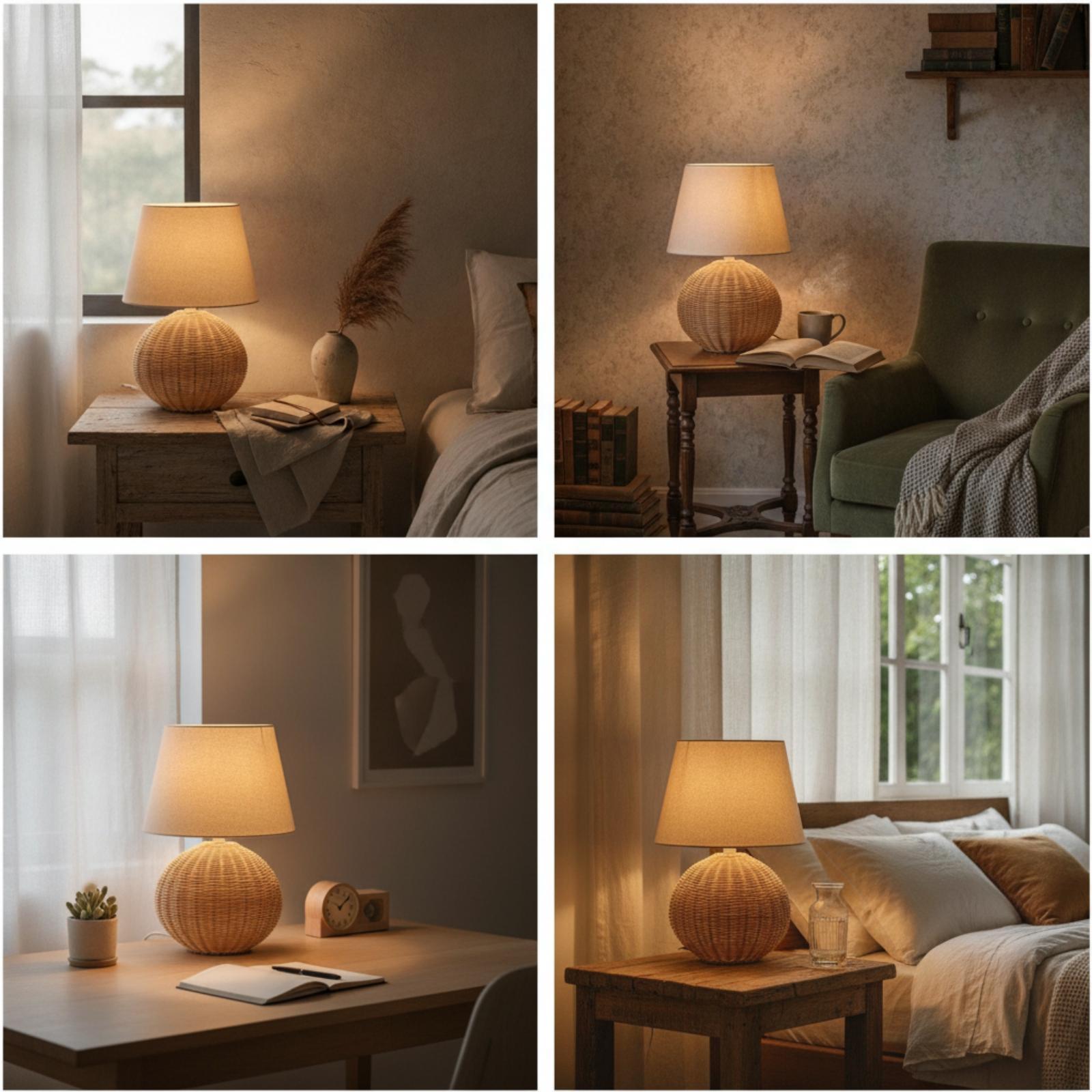 Lámpara de Noche con Base de R - Desk Lamp reseña y precio