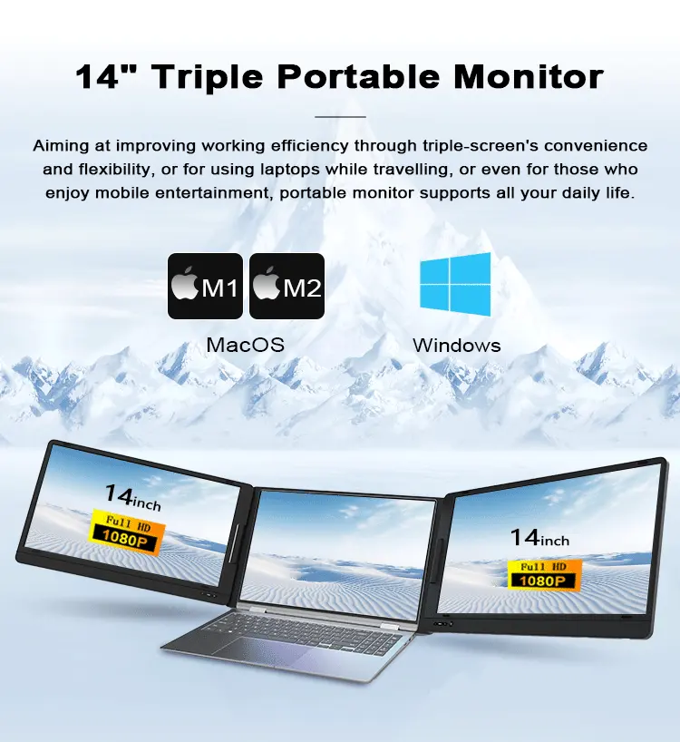 Monitor portátil triple profes - Monitor Stand reseña y precio