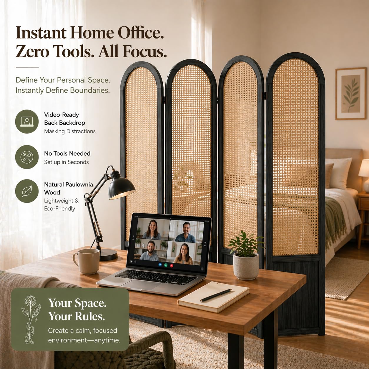 Separador de ambientes plegabl - Partition Screen Divider reseña y precio