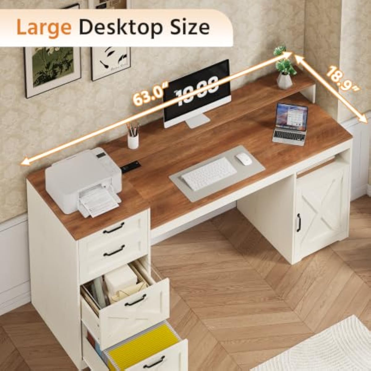 Escritorio de madera de diseño - Printer Stand reseña y precio