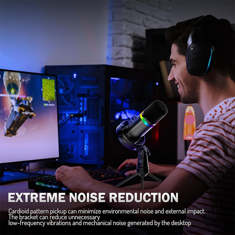 Micrófono USB para Juegos con  - Monitor Stand reseña y precio